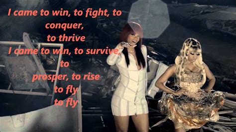 lyrics for fly|fly nicki minaj and rihanna.